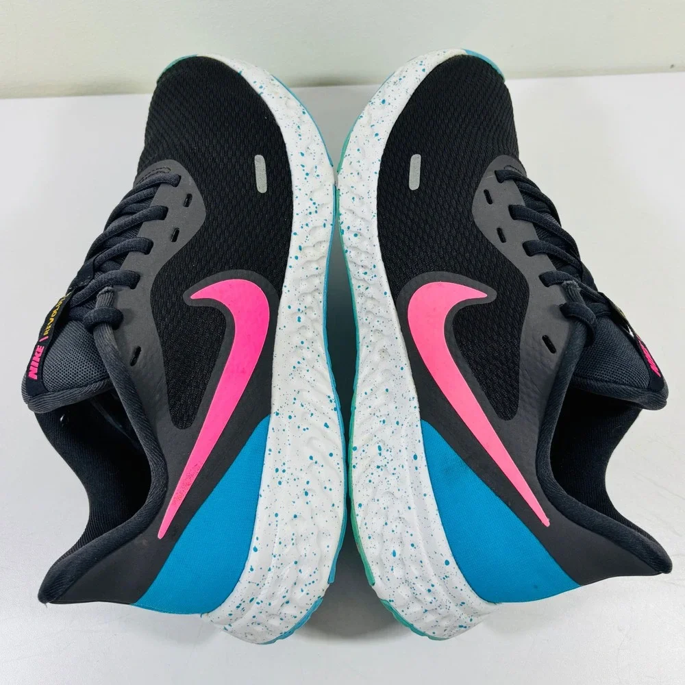 Nike Revolution 5 Thunder Gray Pink Blue Running Women's Shoes 9.5‎ CU4830 001